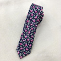 Latest Slim Wholesale Mens Cotton Floral Navy Improt Tie